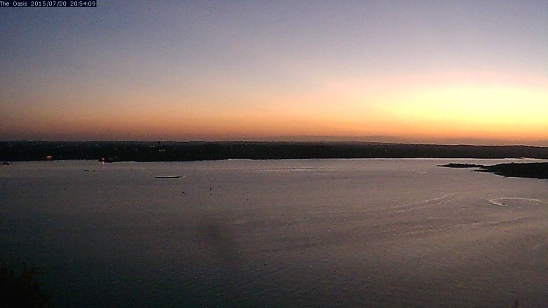 Lake Travis webcam, July 20, 2015 8:00 PM CT