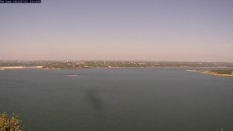 Lake Travis webcam, July 21, 2015 9:20 AM CT