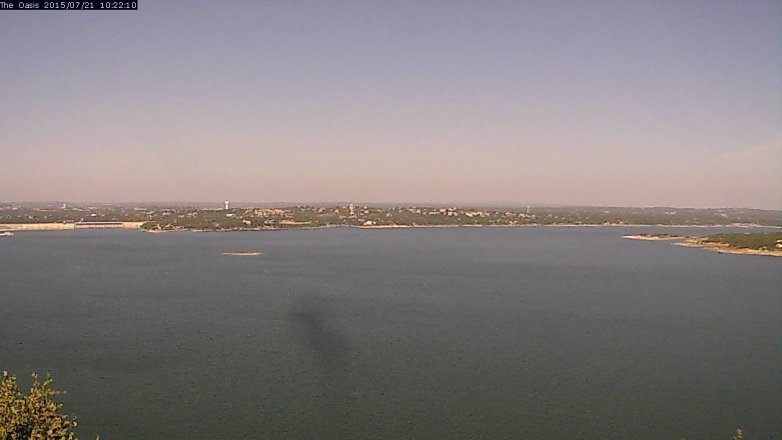 Lake Travis webcam, July 21, 2015 9:30 AM CT