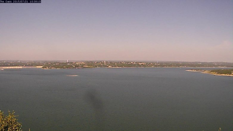 Lake Travis webcam, July 21, 2015 9:45 AM CT
