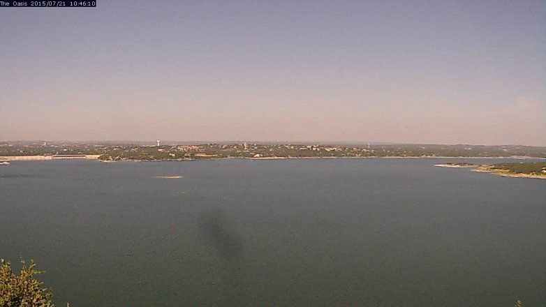 Lake Travis webcam, July 21, 2015 9:50 AM CT