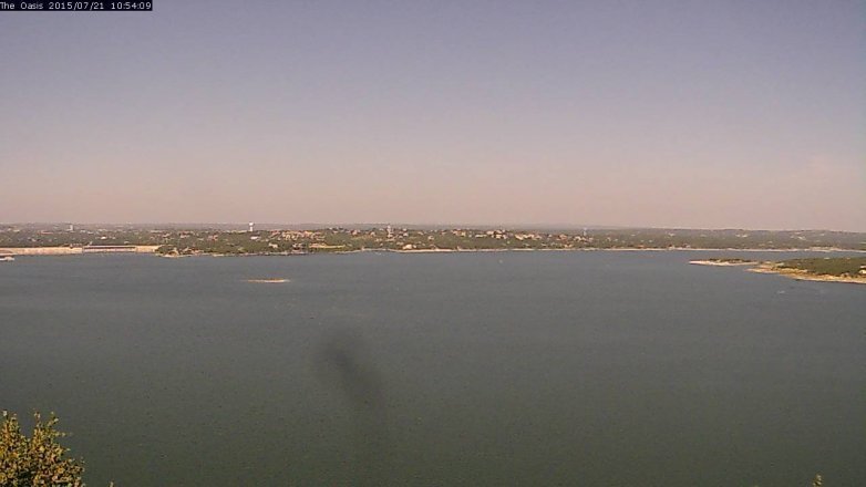 Lake Travis webcam, July 21, 2015 10:00 AM CT