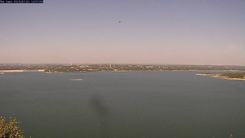 Lake Travis webcam, July 21, 2015 10:05 AM CT
