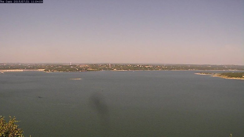 Lake Travis webcam, July 21, 2015 10:10 AM CT