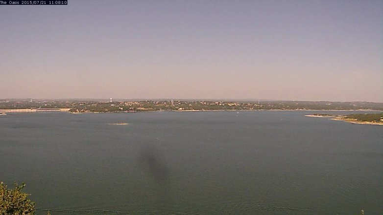 Lake Travis webcam, July 21, 2015 10:15 AM CT