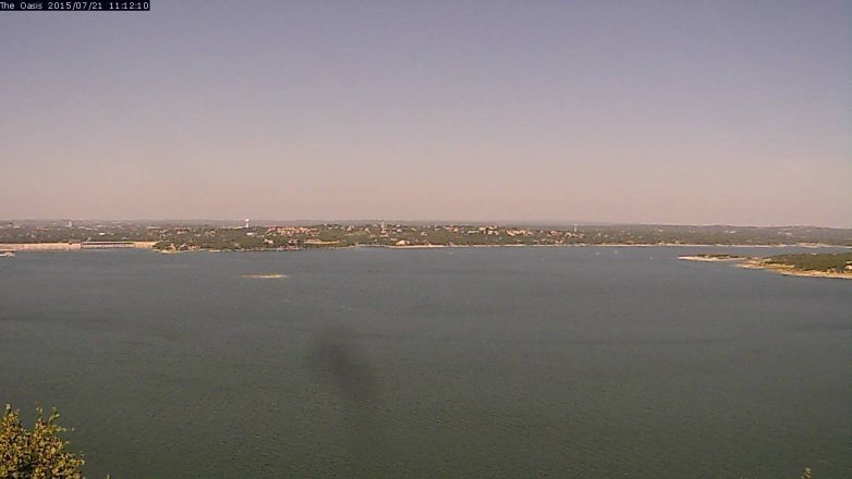 Lake Travis webcam, July 21, 2015 10:20 AM CT