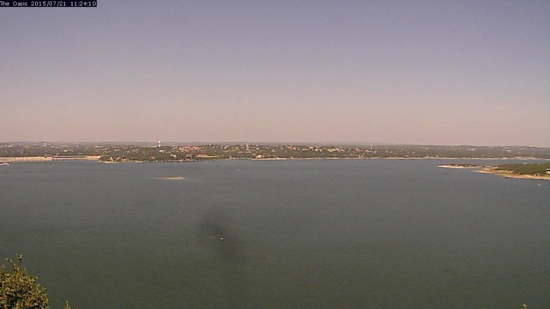 Lake Travis webcam, July 21, 2015 10:30 AM CT