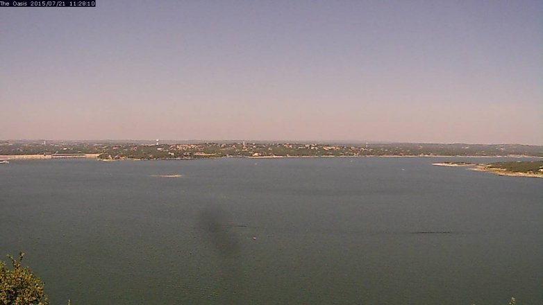 Lake Travis webcam, July 21, 2015 10:35 AM CT