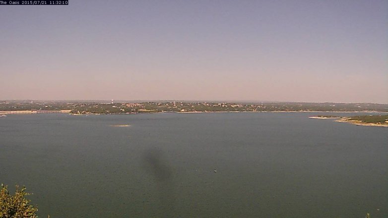 Lake Travis webcam, July 21, 2015 10:40 AM CT