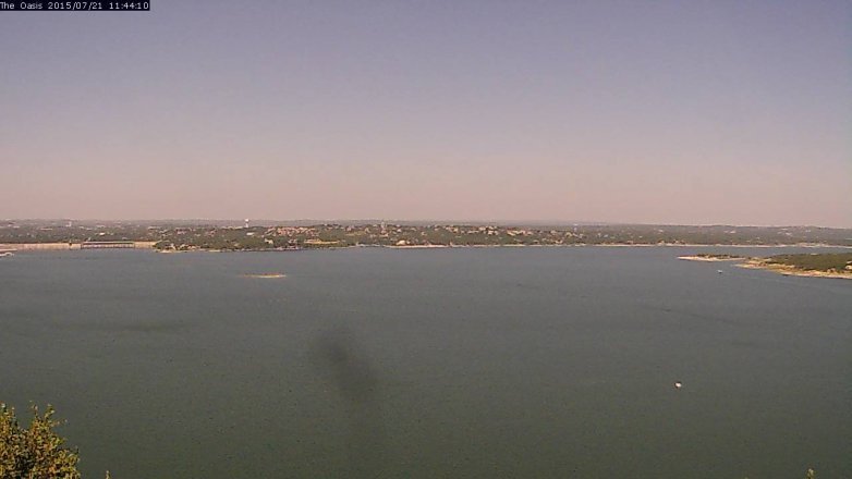 Lake Travis webcam, July 21, 2015 10:50 AM CT