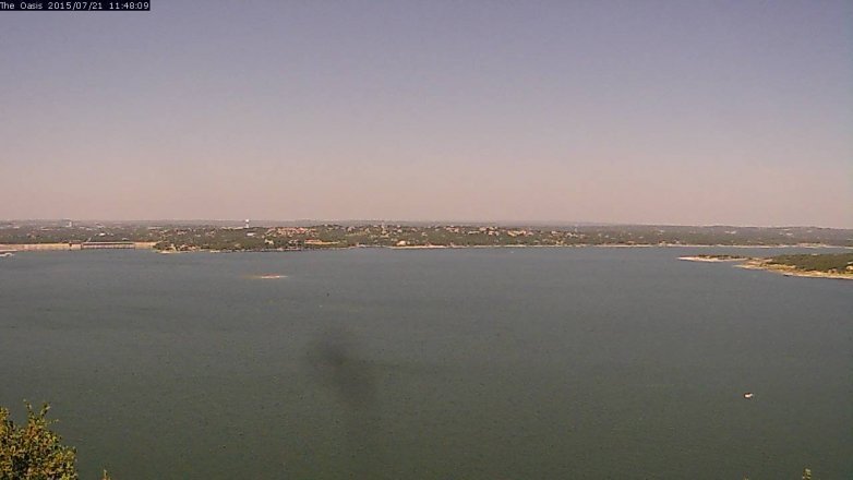 Lake Travis webcam, July 21, 2015 10:55 AM CT
