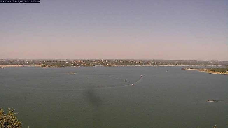 Lake Travis webcam, July 21, 2015 11:00 AM CT