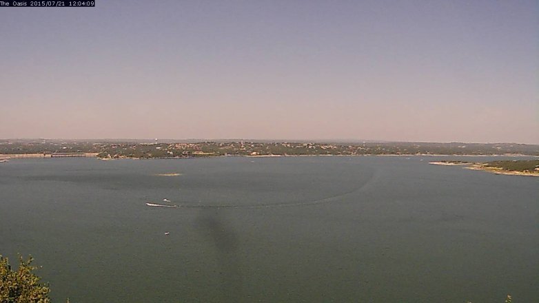 Lake Travis webcam, July 21, 2015 11:10 AM CT