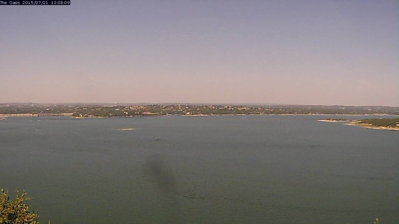 Lake Travis webcam, July 21, 2015 11:15 AM CT