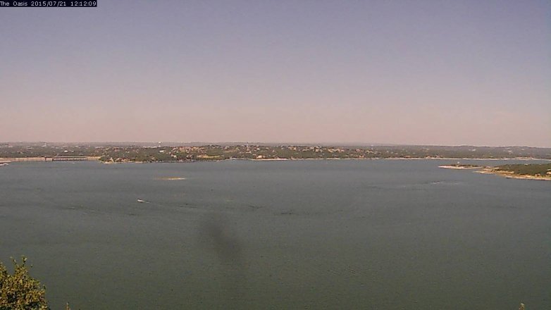 Lake Travis webcam, July 21, 2015 11:20 AM CT