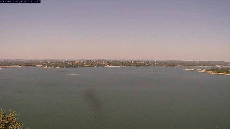 Lake Travis webcam, July 21, 2015 11:25 AM CT