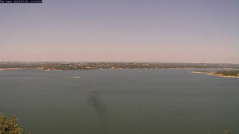 Lake Travis webcam, July 21, 2015 11:30 AM CT