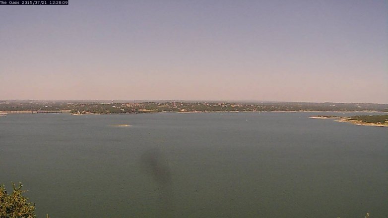 Lake Travis webcam, July 21, 2015 11:35 AM CT