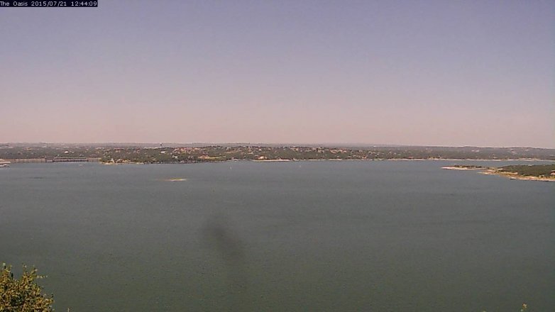 Lake Travis webcam, July 21, 2015 11:50 AM CT