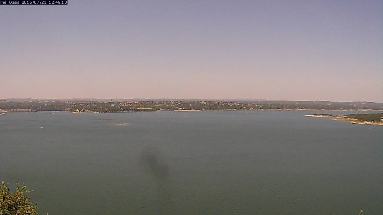 Lake Travis webcam, July 21, 2015 11:55 AM CT