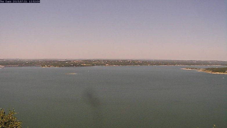 Lake Travis webcam, July 21, 2015 12:00 PM CT