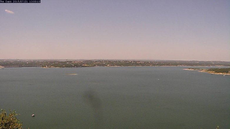 Lake Travis webcam, July 21, 2015 12:05 PM CT