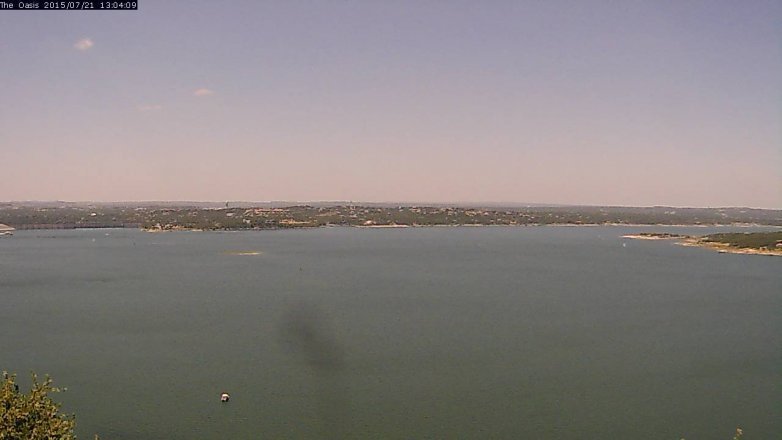 Lake Travis webcam, July 21, 2015 12:10 PM CT