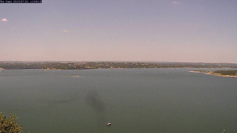 Lake Travis webcam, July 21, 2015 12:15 PM CT