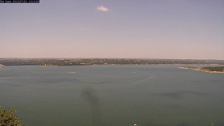 Lake Travis webcam, July 21, 2015 12:20 PM CT