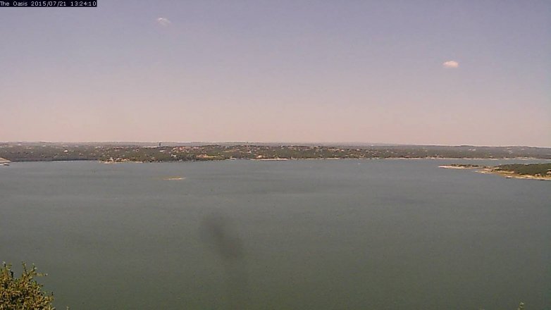 Lake Travis webcam, July 21, 2015 12:30 PM CT