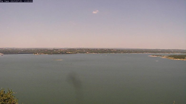 Lake Travis webcam, July 21, 2015 12:35 PM CT