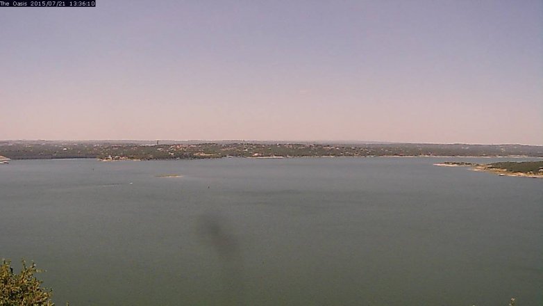 Lake Travis webcam, July 21, 2015 12:40 PM CT