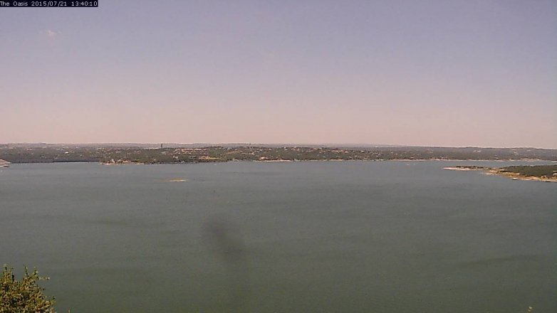 Lake Travis webcam, July 21, 2015 12:45 PM CT