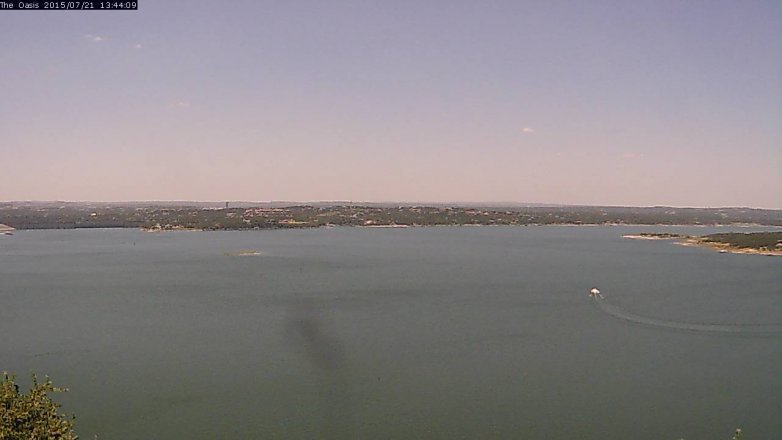 Lake Travis webcam, July 21, 2015 12:50 PM CT