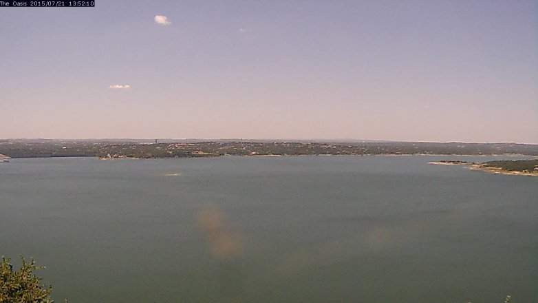 Lake Travis webcam, July 21, 2015 1:00 PM CT
