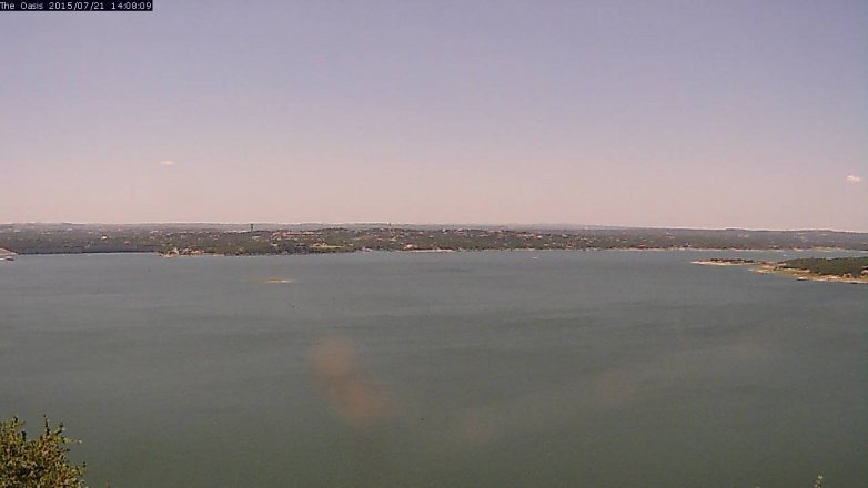 Lake Travis webcam, July 21, 2015 1:15 PM CT