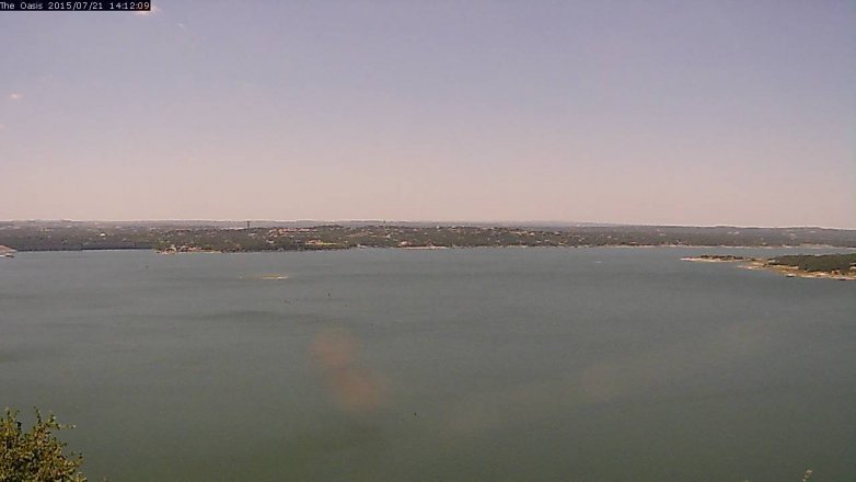 Lake Travis webcam, July 21, 2015 1:20 PM CT