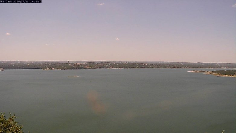 Lake Travis webcam, July 21, 2015 1:25 PM CT
