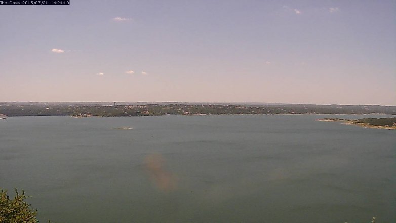 Lake Travis webcam, July 21, 2015 1:30 PM CT
