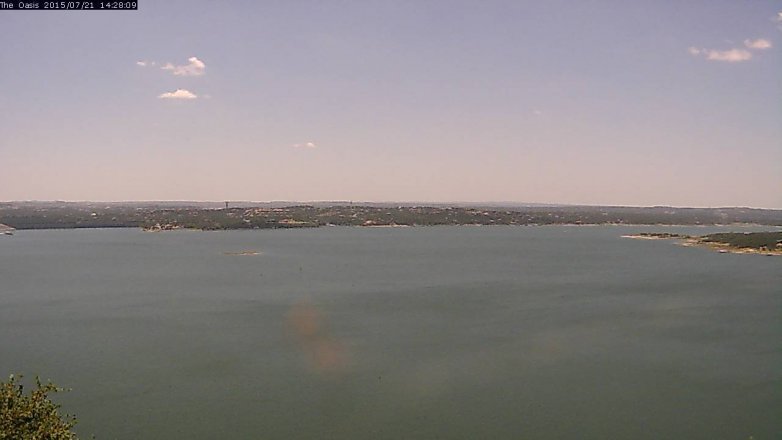 Lake Travis webcam, July 21, 2015 1:35 PM CT