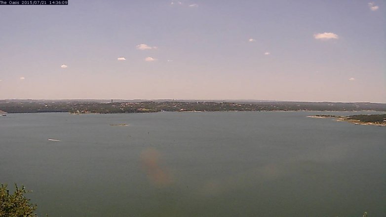 Lake Travis webcam, July 21, 2015 1:45 PM CT
