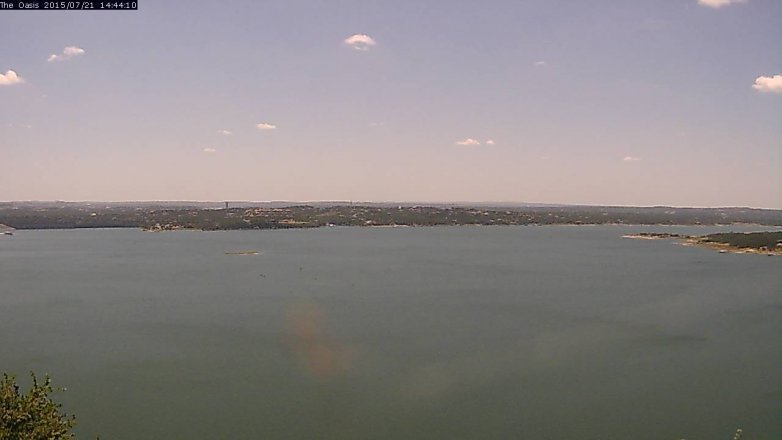 Lake Travis webcam, July 21, 2015 1:50 PM CT