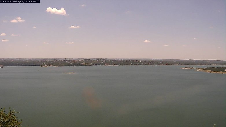 Lake Travis webcam, July 21, 2015 1:55 PM CT