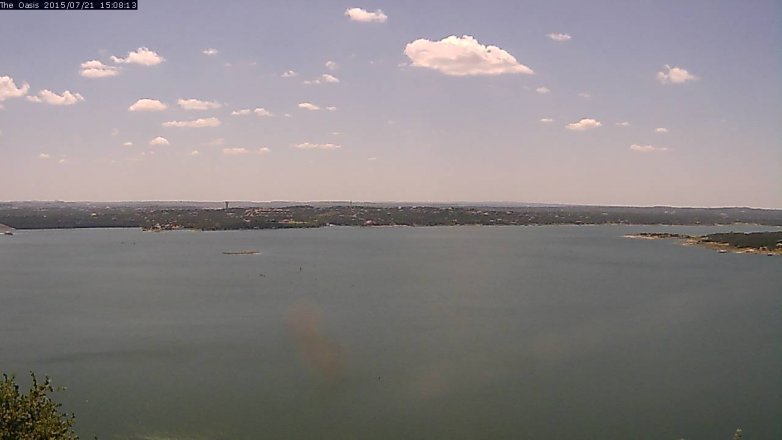 Lake Travis webcam, July 21, 2015 2:15 PM CT