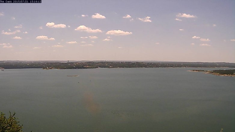 Lake Travis webcam, July 21, 2015 2:25 PM CT