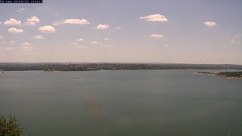 Lake Travis webcam, July 21, 2015 2:30 PM CT