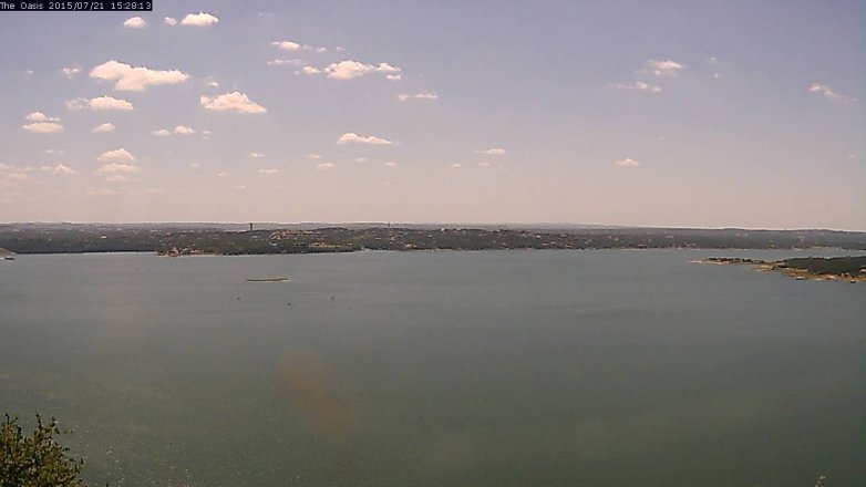 Lake Travis webcam, July 21, 2015 2:35 PM CT