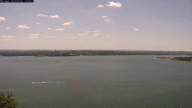 Lake Travis webcam, July 21, 2015 2:40 PM CT