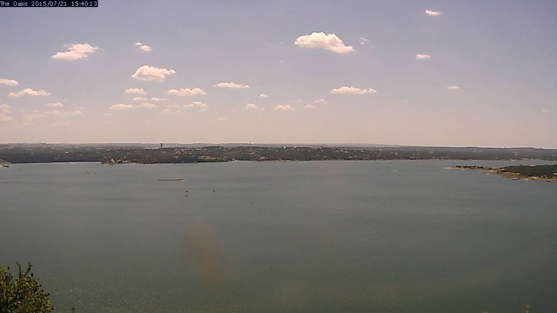 Lake Travis webcam, July 21, 2015 2:45 PM CT
