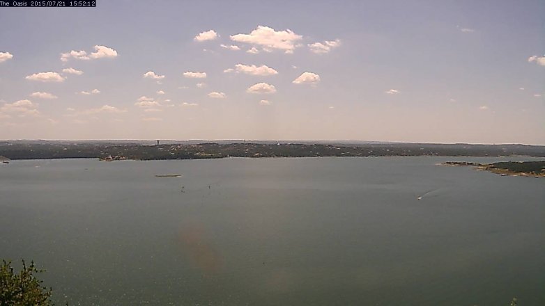 Lake Travis webcam, July 21, 2015 3:00 PM CT